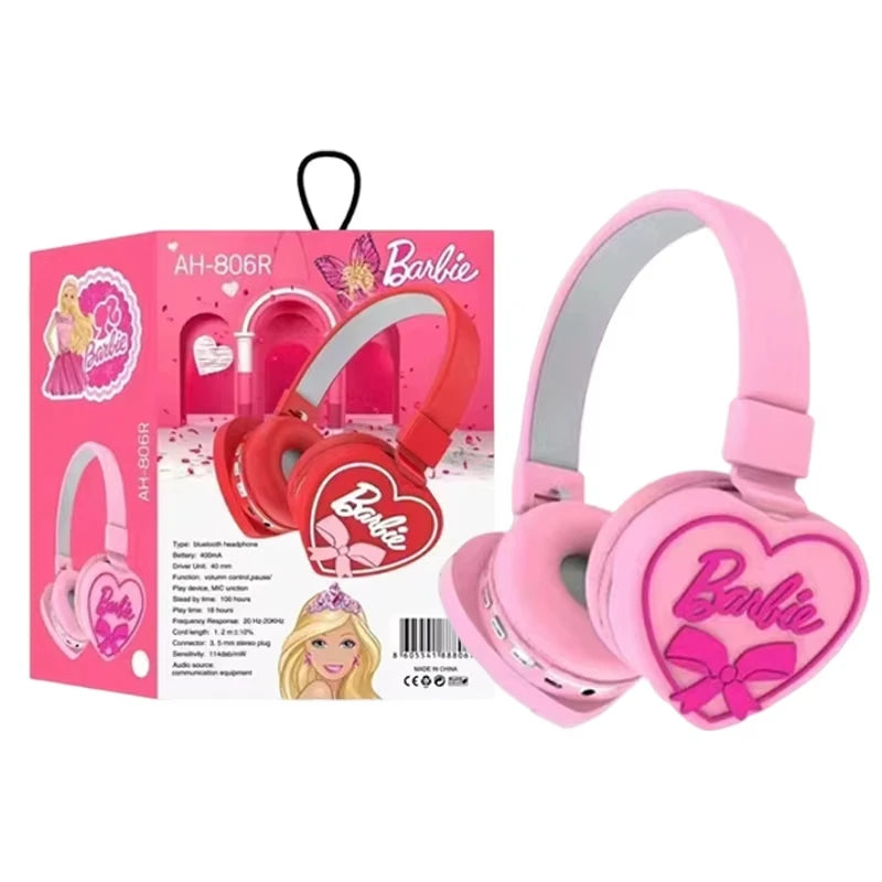 Casques Bluetooth sans fil Barbie stéréo 3D