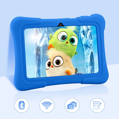 Tableta para niños PRITOM de 7 pulgadas con Android 10 de cuatro núcleos y 32 GB con WiFi y Bluetooth, software educativo instalado 