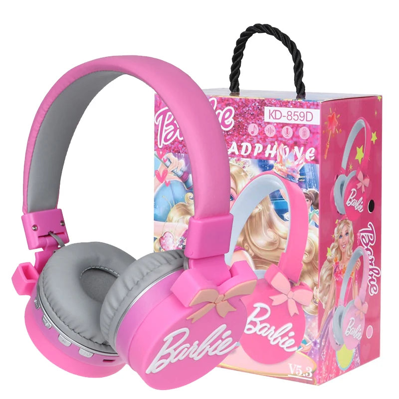 Casques Bluetooth sans fil Barbie stéréo 3D