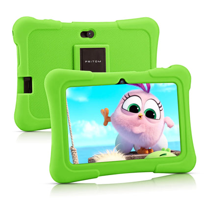 Tableta para niños PRITOM de 7 pulgadas con Android 10 de cuatro núcleos y 32 GB con WiFi y Bluetooth, software educativo instalado 